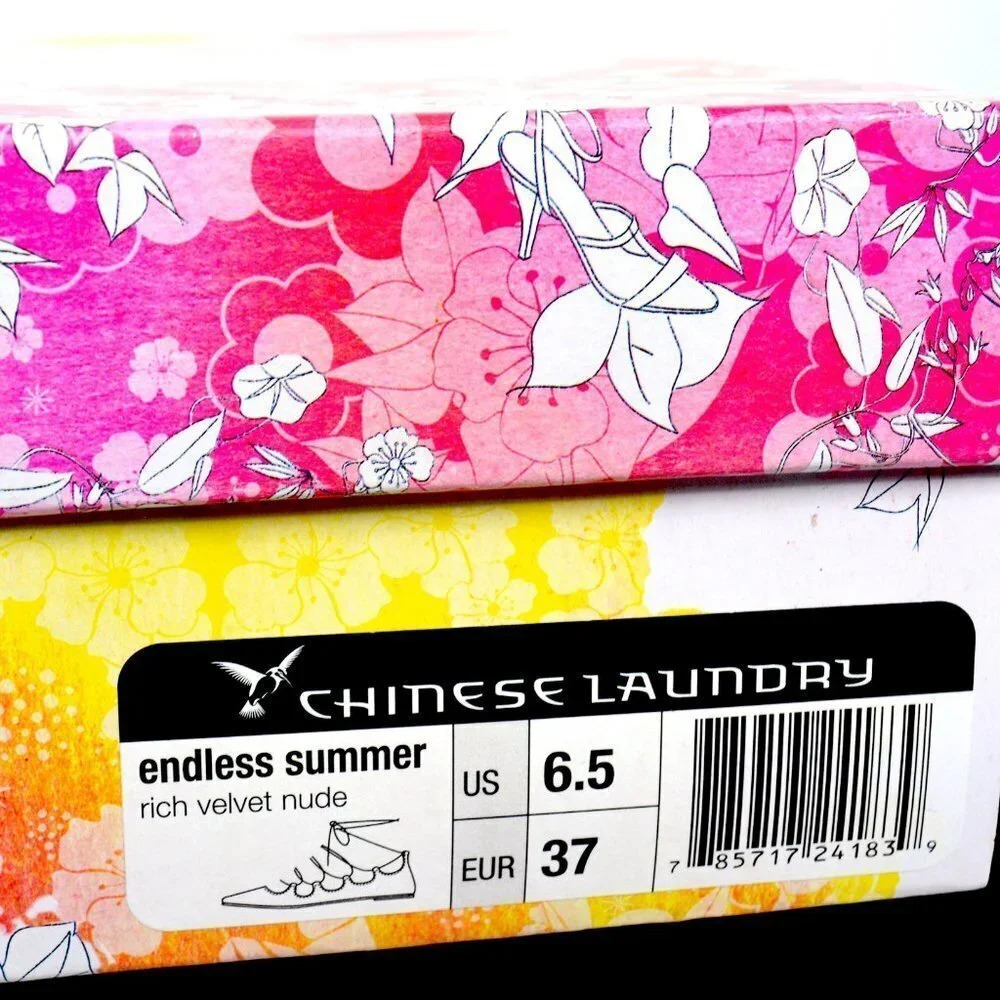 NWT CHINESE LAUNDRY ENDLESS SUMMER VELVET NUDE COLOR SIZE 6.5, 7.5 , 8.0 - Picture 4 of 6